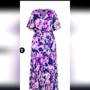 City chic maxi dress xs size 14! Lavender and purple. Flowy